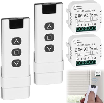 Draadloze rolluikbesturing retrofitset - 2 stuks slimme jaloezieschakelaar - 230 V - rolluiken jaloezieën luifels .
