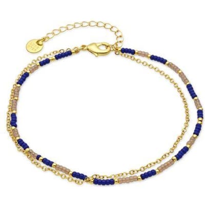 Luxenter armband in metaallegering en donkerblauwe kristal rhodiumafwerking - Zasau