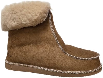 Schapenvacht pantoffels - Lamsvacht hoge pantoffels - Camel - Maat 36