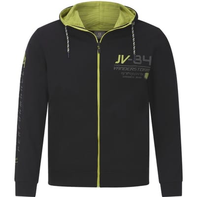 Jan Vanderstorm herren Sweatvest - 56/58 - zwart - Plus Size