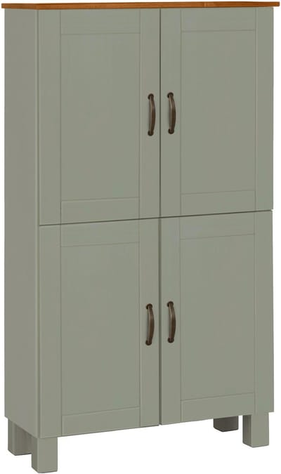 Alby - Badkamermeubel met 4 deuren in dennengroen (130 x 75 x 30 cm)