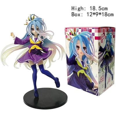 18.5cm No Game No Life Shiro Yuu Kamiya Art Works Meisjes Speelgoed Japanse Anime PVC Actiefiguur Speelgoed Spel Verzamelfiguur Pop