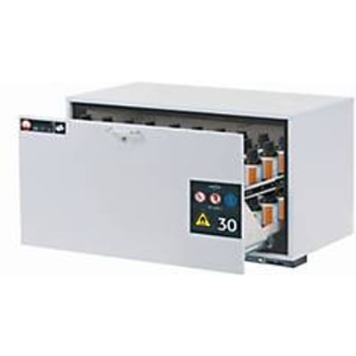 Veiligheidskast type 30 asecos UB-S-30, lade, voorzijde lichtgrijs, B 1102 x D 574 x H 600 mm