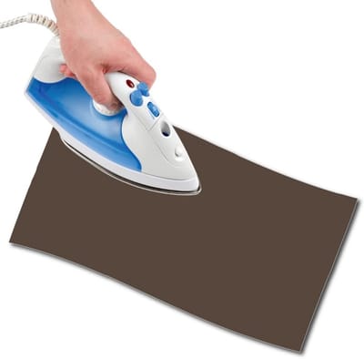 Strijkbare Reparatiepleisters van Katoen (48x11.5cm) - Sterke Kledingversteviging in Bruin