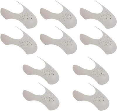 Schoenbeschermers - Sneaker Shields - Voorkom Kreukels - Verstelbaar Ontwerp - 5 Paar - Wit