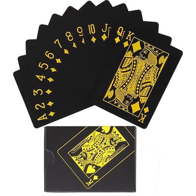 Zwart Geel Poker Speelkaarten Bordspellen Blauw Wit Kind Kinder Speelgoed Kinder Speelgoed Waterdicht PVC Deck Kaartspel Set Verzamel yellow