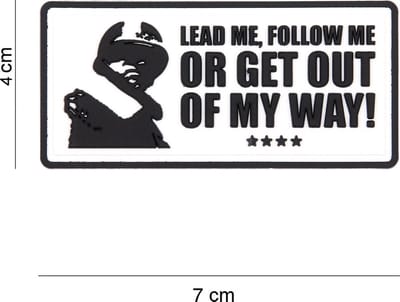 Embleem 3D PVC Lead me, follow me wit