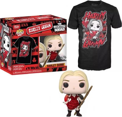 Funko Pop! & T-shirt Box: DC The Suicide Squad - Harley Quinn #1111 Diamond Collection Exlcusive (Size L)