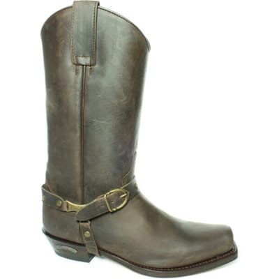 Sendra Boots 3091 Seta Bruin Dames Heren Biker Western Cowboy Laarzen Handgemaakt Vierkante neus Schuine hak Leren Zool Treklussen Echt Leer Maat 40