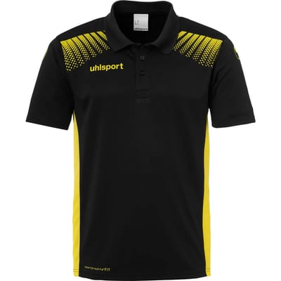 Uhlsport Goal Polo Shirt Zwart-Limoen Geel Maat 140