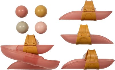 Badspeelgoed Knikkerbaan met Ballen voor aan de Tegelwand