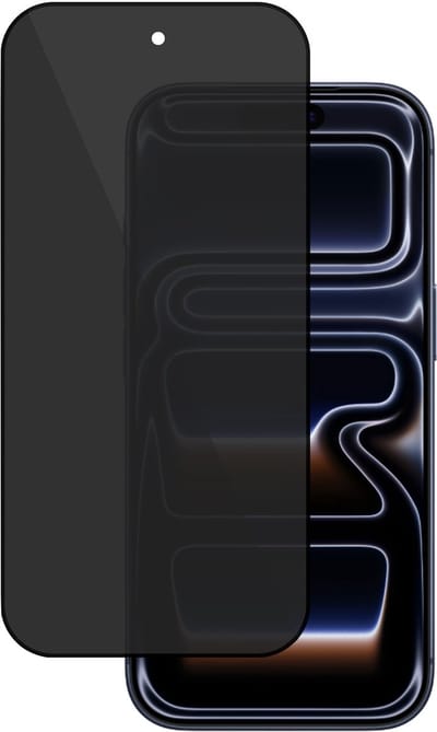 TechNow Privé Screenprotector geschikt voor iPhone 17 Pro Screenprotector - Privacy Beschermglas - Rounded - Privacy Proteqt+