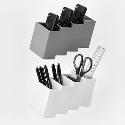 Dailygoods - Bureau-organizer - 2 stuks - TPE tafelorganizer met 4 vakken - multifunctionele penhouder - kantoor accessoires.