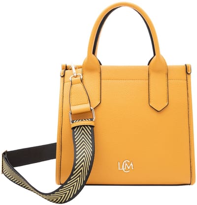 L.CREDI handtas schoudertas Phemia Hand Bag Amber abrikoos
