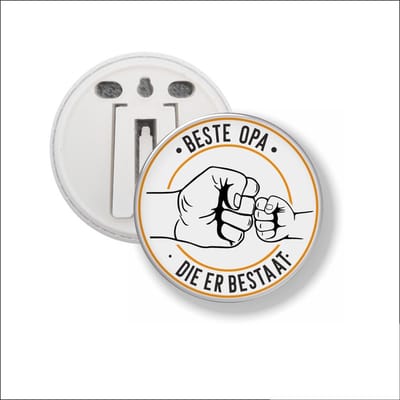 Button Met Clip 58 MM - Beste Opa