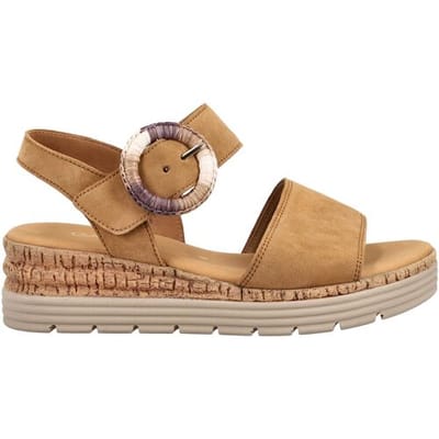 Gabor 706 Sandalen - Met Sleehak - Dames - Camel - Maat 37