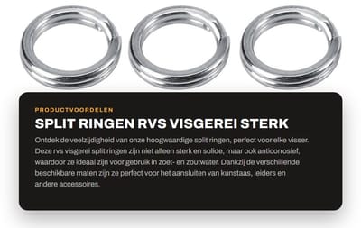 Dailygoods- Splitringen 50 stuks - RVS Connector - Anticorrosief - Sterk - Duurzaam - Lichtgewicht - Visconnector