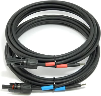 Zonnepaneel Kabel 6mm² Zwart 10 Meter met MC4 Stekker voor Laadregelaar en Verdeler