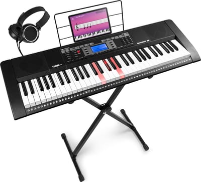 MAX Rhapsody61L keyboard set met 61 lichtgevende toetsen - Compleet met standaard en koptelefoon