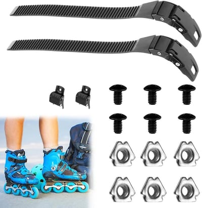 Universele inline skate schoenenriemen met gespen, vervangende roller skate straps, verstelbare skate schoen riemen voor optimale ondersteuning en comfort