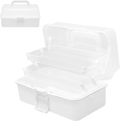 Multifunctionele Opbergdoos met 3 Planken, Ideaal voor Organiseren van Knutselspullen, Gereedschap en Medicijnen