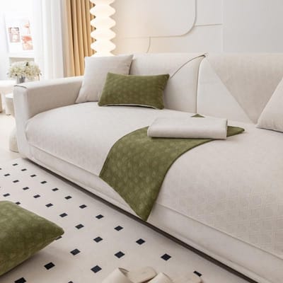 Chenille 3D Jacquard Velvet Bankhoes Vier Seizoenen Universeel Effen Kleur Bankkussen Antislip Kussen Woonkamer Huisdecoratie 70x70cm 1pcs