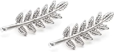 Rhylane – Cadeau Sieraden- Blad Oorbellen Zilverkleurig – Stekertjes – 2.1 cm – Met Geschenkverpakking