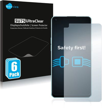 Savvies - Screenprotector voor Oppo Reno 6 5G - Folie Beschermfolie transparant 6 Stuks