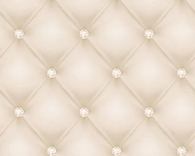 GECAPITONNEERD BEHANG met edelstenen - Beige Creme Metallic - AS Creation Hermitage 10
