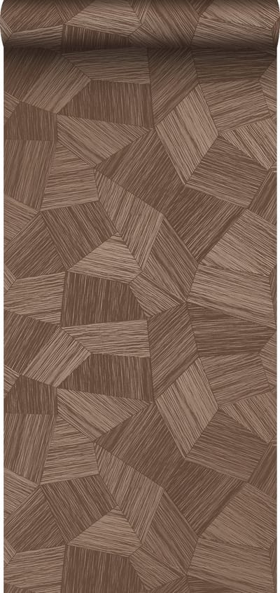 Origin Wallcoverings eco-texture vliesbehang grafisch 3D motief roest bruin - 347824 - 0.53 x 10.05 m