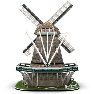 CUBIC FUN 3D Puzzel Windmolen met LED-verlichting - 55 stuks, Kunststof