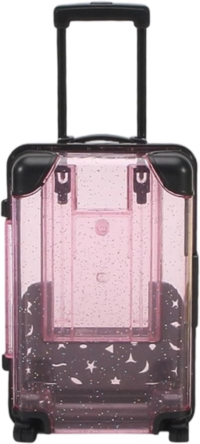 Schattige en stijlvolle mini-reiskoffer geschenkdoos voor kinderen, multifunctioneel als spaarvarken en telefoonhouder, perfect voor onderweg