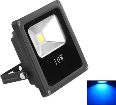 LED Bouwlamp Blauw - 10 Watt  - Plat