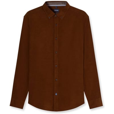 OLYMP Casual Overhemd, Regular Fit, Button-down, Caramel