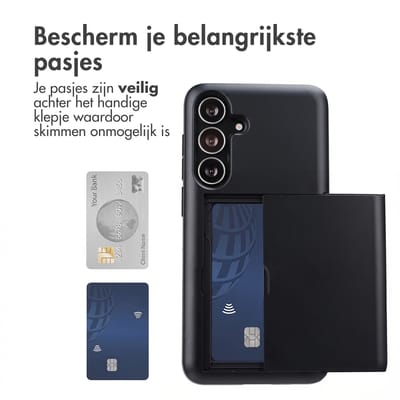 imoshion Hoesje met Pasjeshouder - Geschikt voor Samsung Galaxy S25 FE - Zwart