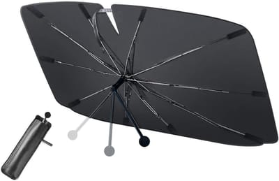 Famanu – Voorruiten - Zonwering - Voor Auto - Opvouwbare Voorruiten - Zonwering - Paraplubescherming Voor de Meeste Voertuigen - 140 x 80 cm