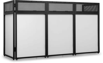 Vonyx DBA200 DJ booth pro - Grote DJ booth opvouwbaar - Met draagtas en Lycra doeken - 2 Meter breed