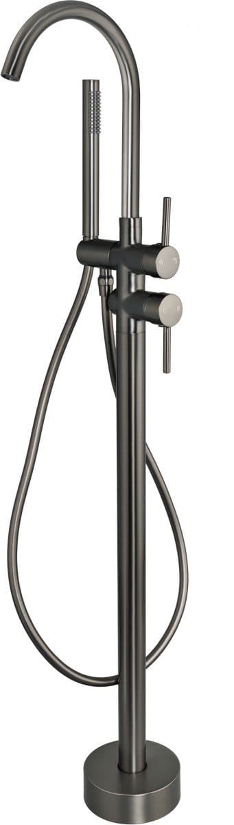 Armonio - Vrijstaande Badkraan Gun Metal - met Handdouche