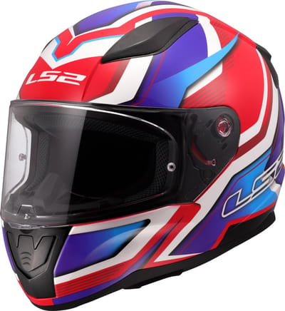 LS2 FF353 Rapid II Flitz Wit Blauw Rood 06 Integraalhelm - Maat 2XL - Helm