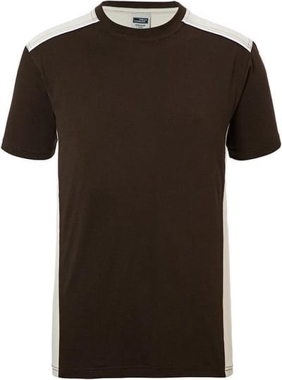 Fusible Systems - Heren James and Nicholson Workwear Level 2 T-Shirt (Bruin/Beige)