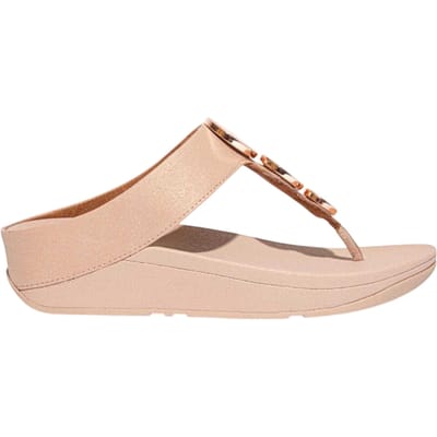 FitFlop Halo-sandalen met teenband en sleehak voor dames (Beige)
