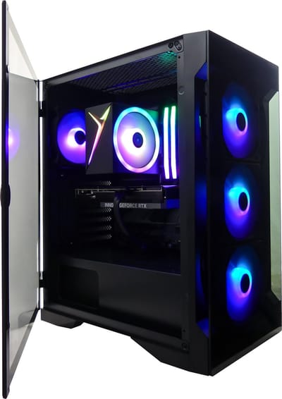 Intel i7 14700K 20-Core Game PC - RTX 5070 12GB|32GB DDR5 RGB RAM|2TB M2.0 PCI4.0 SSD|MSI B760 Gaming Plus WIFI 6E / Bluetooth 5.3 - Gamdias Talos E2 Elite