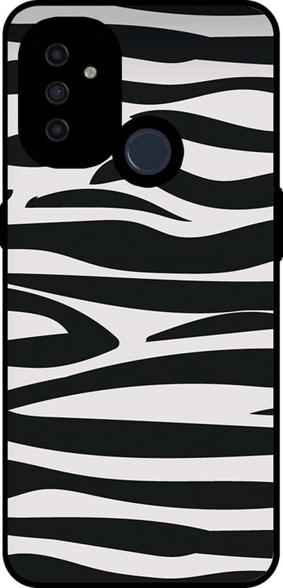 Smartphonica Telefoonhoesje Geschikt voor OnePlus Nord N100 met zebra opdruk - TPU backcover case zebra design - Zwart Wit geschikt voor OnePlus Nord N100