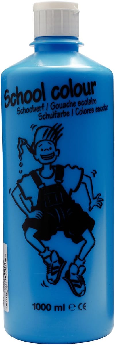 Talens School Colours Bottle 1000 ml Light Blue 501 (36715010)
