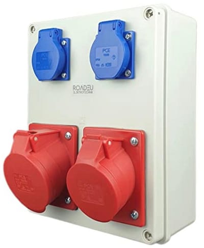 CEE Stroomverdeler met 16A en 32A Contactdozen - Bouwstroomverdeler voor Werkplaatsen en Garages