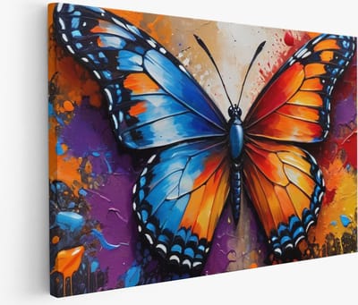 Saammp Muurcirkel Hout - Roze met rode bloemen - Abstract - Ø 90 - Wandcirkel - Wanddecoratie Cirkel - Muurdecoratie Woonkamer - Kantoor Decoratie
