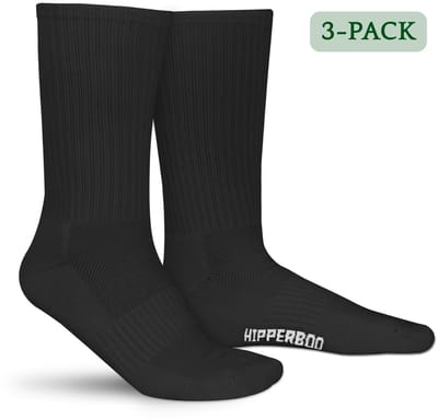 Hipperboo® 3 Paar Bamboe Sportsokken - Maat 35-38 - Zwart - Dames Sportsokken - Hardloopsokken - Tennis Sokken - Padel Sokken - Meerdere Maten en Kleuren - Naadloos