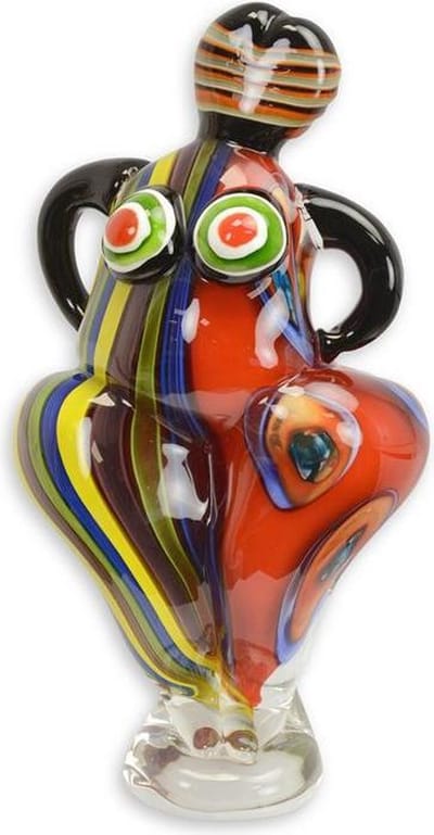 Danseres Abstract Kleurrijk - Glazen beeld - Murano Stijl Sculptuur - 32.7 cm hoog