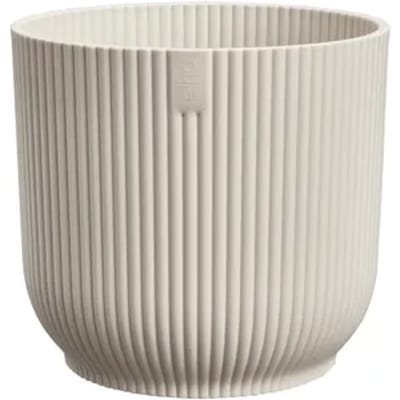 Elho Vibes Fold Rond Mini 7 - Bloempot voor Binnen - 100% Gerecycled Plastic - Ø 7.0 x H 6.5 cm - Linen white