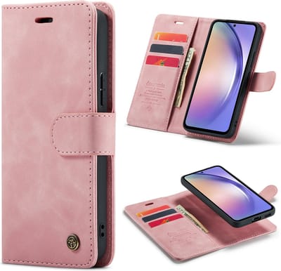 Casemania Hoesje Geschikt voor Samsung Galaxy A13 4G/ A13 5G - Pale Pink - 2 in 1 Magnetic Book Case